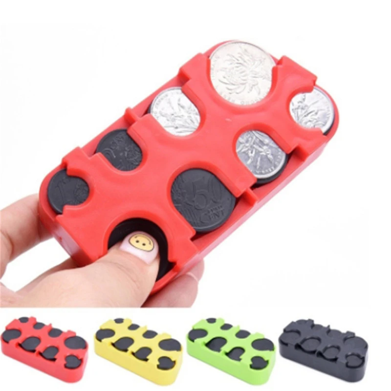 Plastic Coin Collection Purse Wallet Organizer Holder Mini Euro Dispenser For Bus Taxi Car Changer