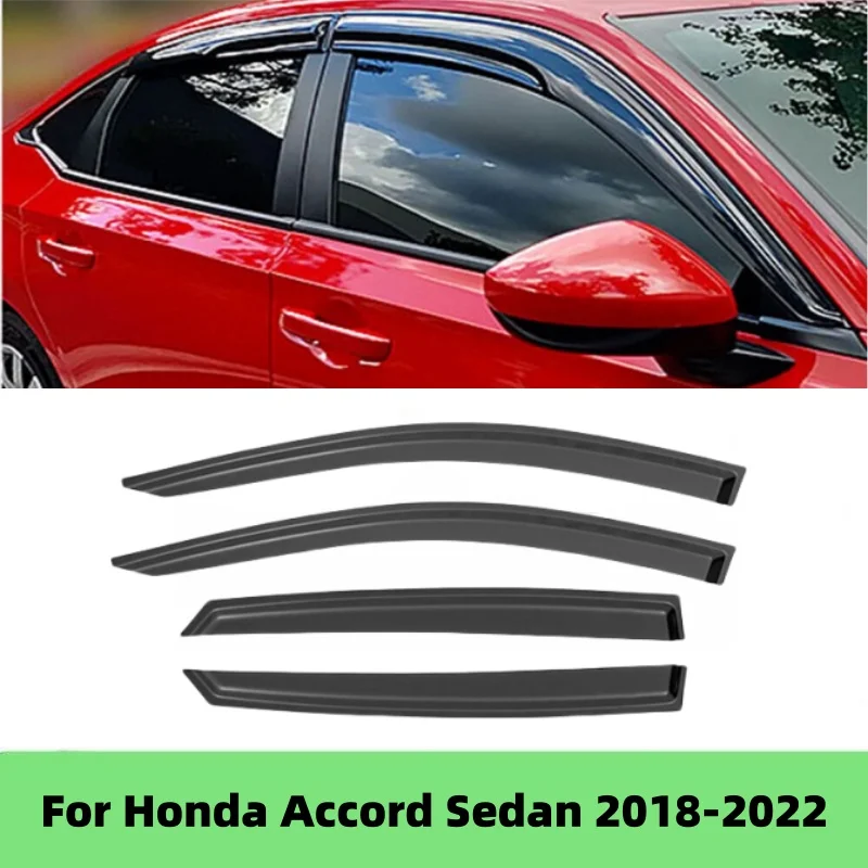 

For Honda Accord Sedan 2018-2022 Window Visors Rain Sun Deflector Guard Weathershield Moulding Trim Cars Styling Accessories