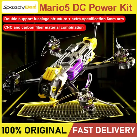 【Liquidazione】SpeedyBee Mario 5 Kit di alimentazione CC Drone da 5 pollici FPV Drone da 5 pollici 6S-Lipo con F405 V4 55A Stack Bee Storm 2306.5 PRO 1880