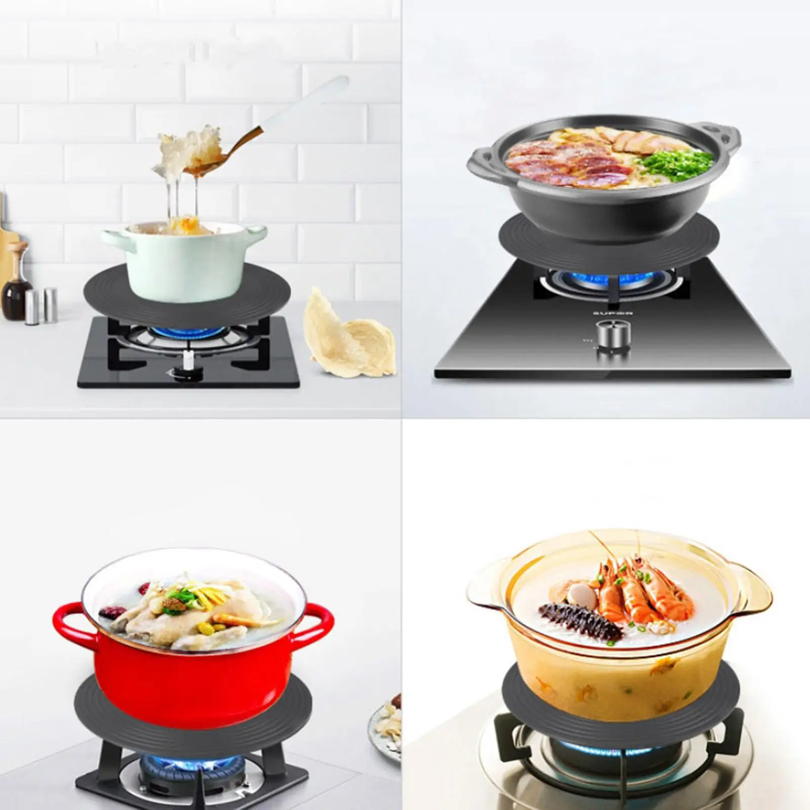 Gas Stove Heat Diffuser Plate Thawing Board Conduction Disk for Frozen Food Round Kitchen Tool Non Stick