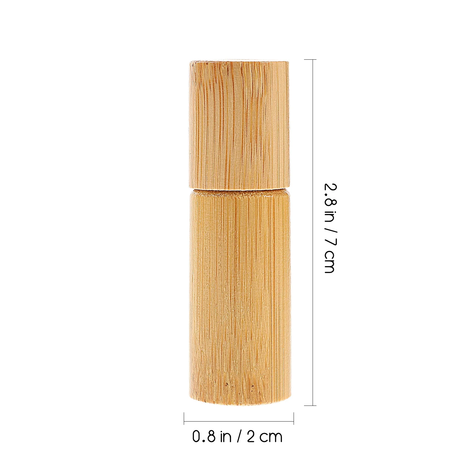 5 個の竹製ロールオンボトル厚くて滑らかな漏れ防止エッセンシャルオイルボトルポータブルトラベルローラーボールボトル詰め替え可能サブ