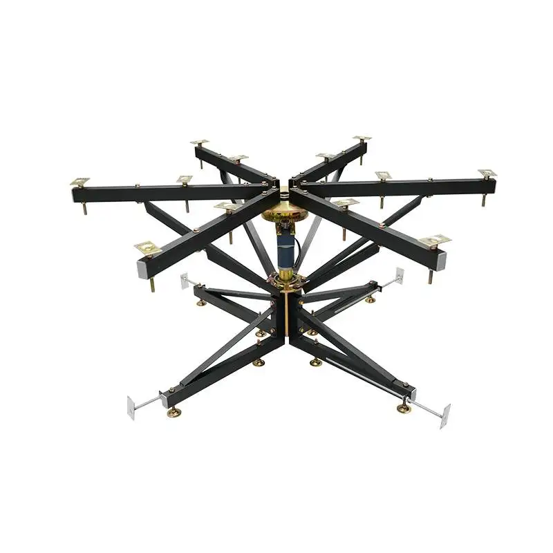 Electric remote control dining table floor-to-ceiling steel frame, display stand photography display shooting disc