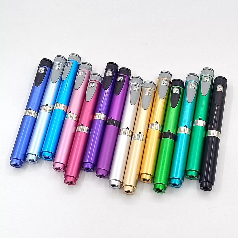 Reusable Metal V2 Injection Pen for Syringes Sterile Rotating Press Injection Pen Magic Pen Ink Cartridge 3ml Insulin