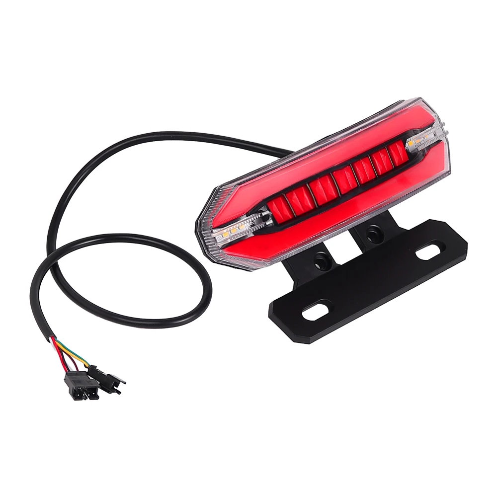 ضوء تحذير الفرامل عالي السطوع للدراجات الكهربائية سلامة الليل ركوب LED Ebike الفرامل الضوء الخلفي الملحقات #6