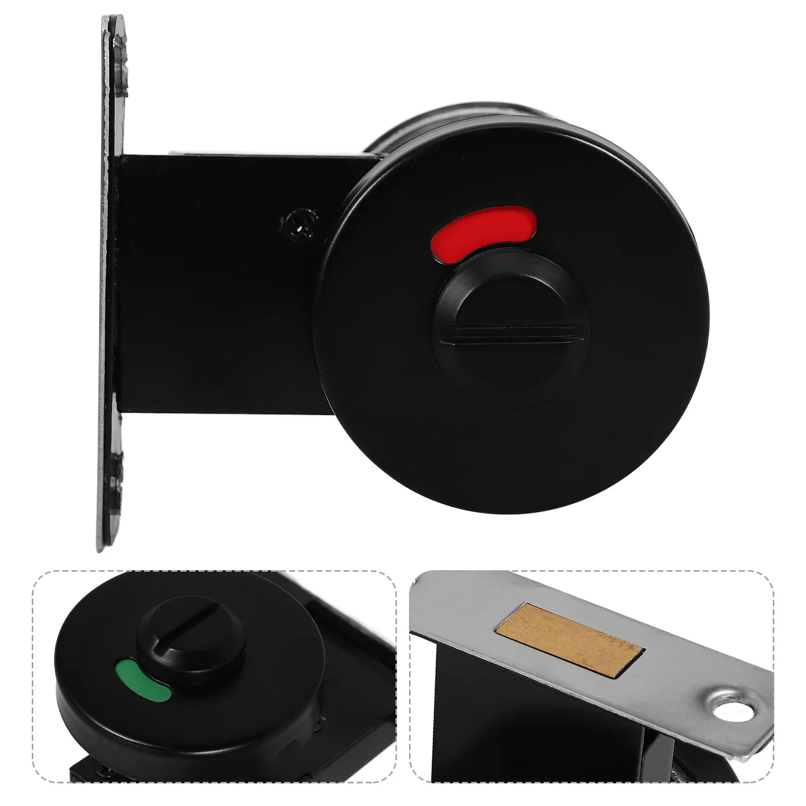 Stainless Steel Restroom Privacy Indicator Lock Keyless Door Lock for Bathroom and Commercial Public Use Rv Shower Door Latch