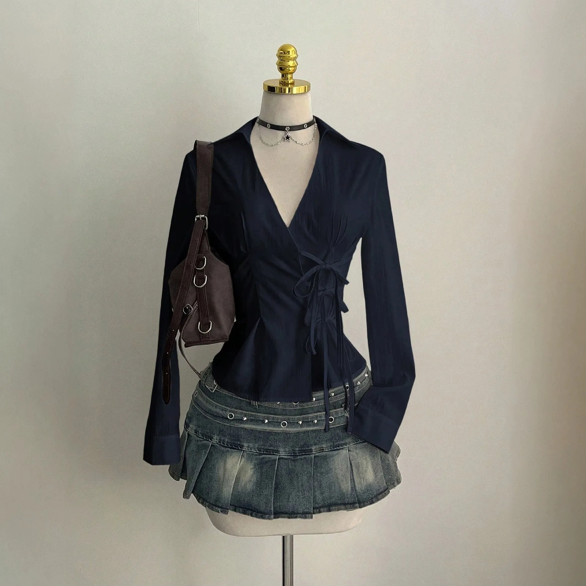Patchwork Casual Shirt Regular Length Elegant Commuter with Summer No Stretch Wrinkle Finish Regular Sleeve Women Blouse