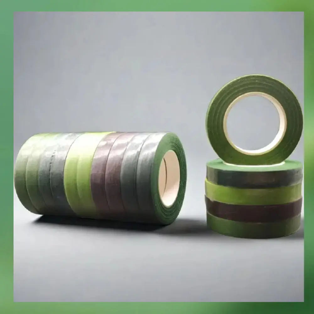 Crafting Green Floral Tape For Silk Flower Stems Decorative Paper Ribbon For Wedding Bouquet DIY Arrangement