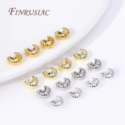 Stopper Beads For DIY Jewelry Making Accessories 50Pcs/Lot 18K Gold Plated Open Crimp Beads,Round Covers Crimp End Beads