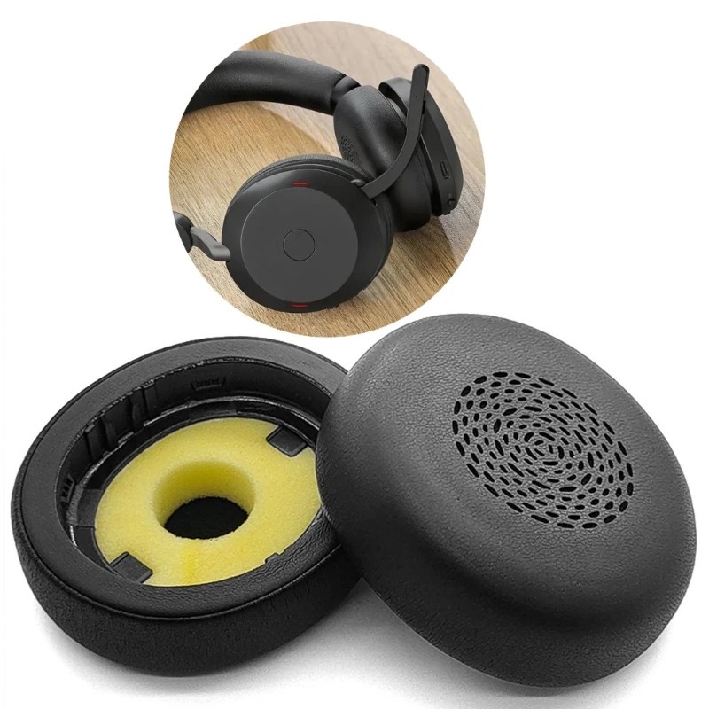 Coussinets d'oreille en éponge pour écouteurs Jabra Evolv 2 75, 2 pièces, protège-oreilles de remplacement de forme ovale