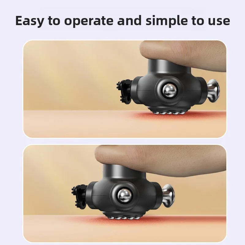 New high-frequency electric three head multifunctional fascia gun for muscle relaxation and abdominal magnetic bead massager