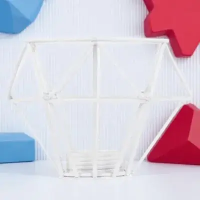 

Diamond Lampshade White Iron Hollow Light Shade for Ceiling Lamp 2.7CM Hole Dust Proof Warm Decor Lighting Accessories