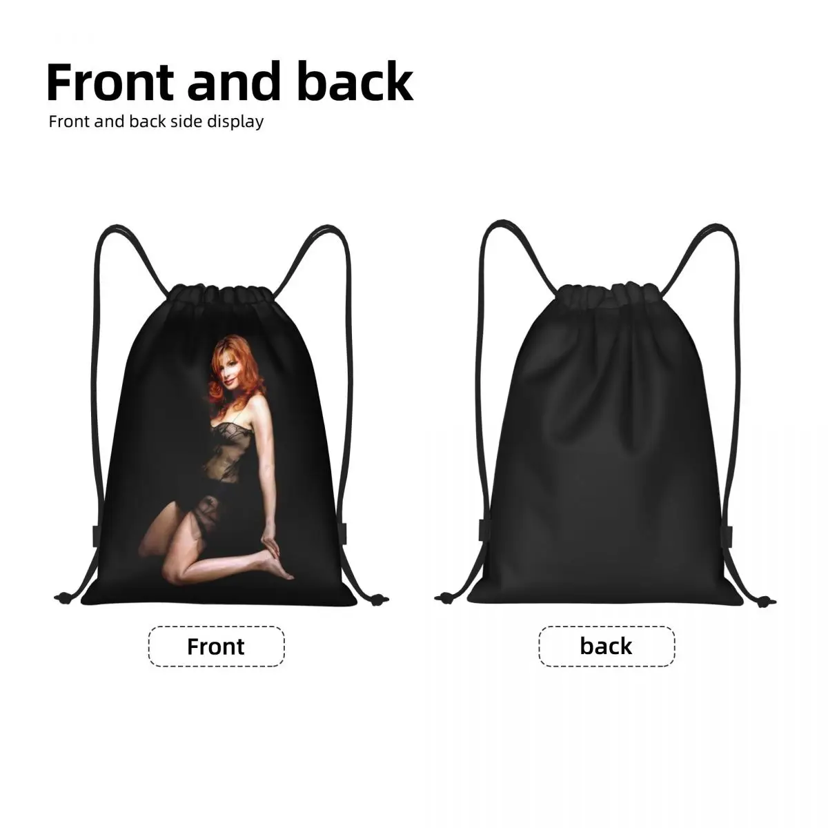 Custom Lovely Mylene Farmer Drawstring Backpack Bags Men Women Lightweight French Singer Gym Sports Sackpack Sacks for Traveling