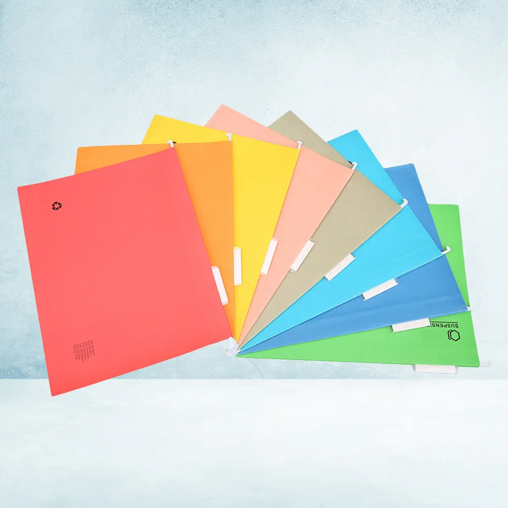 

8Pcs Suspension Hanging File Folders Premium Paper Organizer for Office Home Document Storage Financial Statement Classification