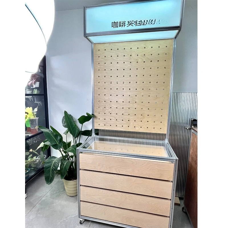 

Coffee counter, aluminum birch ocean board side cabinet