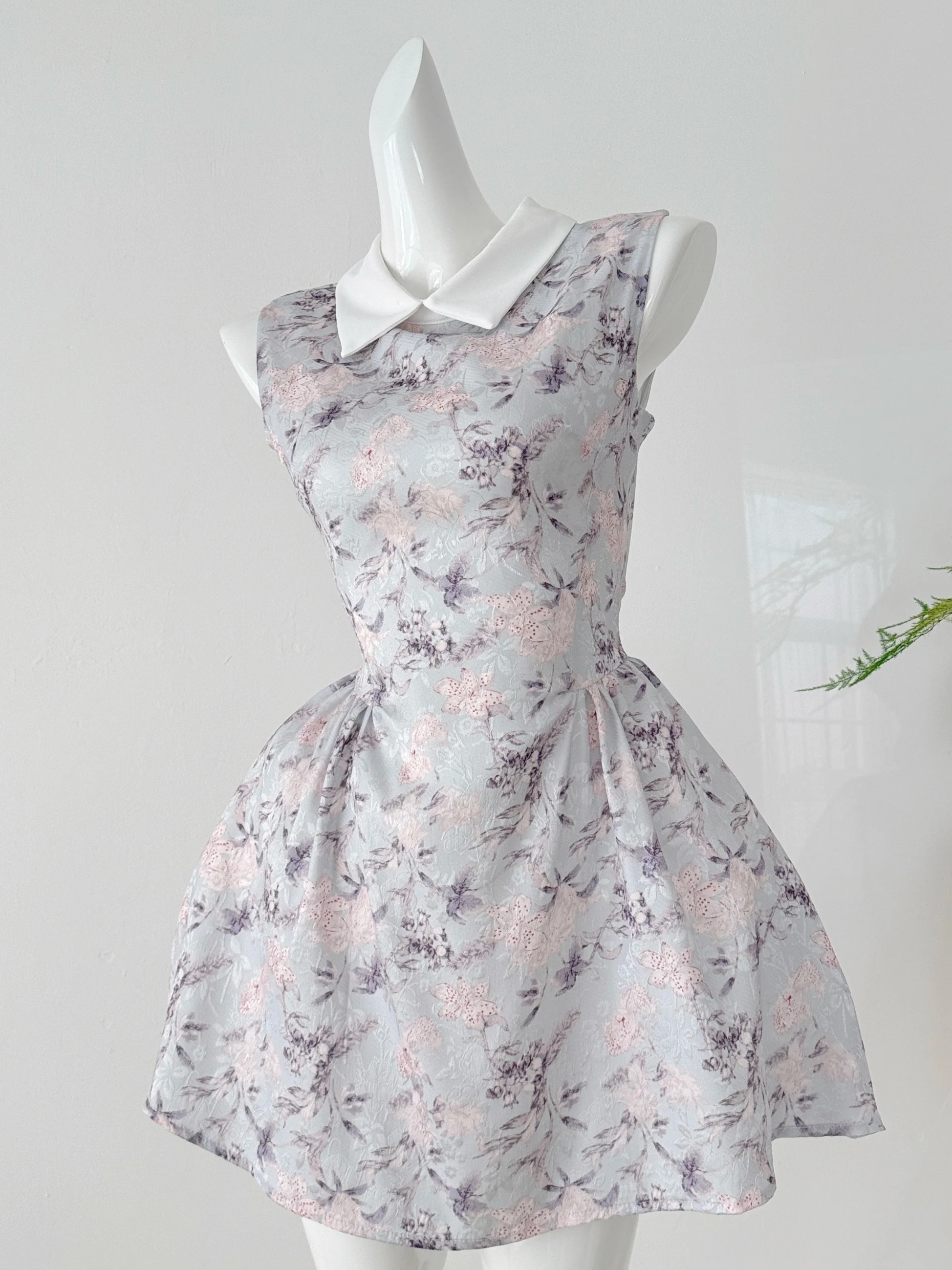 Retro Çiçek Baskılı Gömlek Yak - Korean Style A Line Shirt Dress incelemesi ve fiyatı