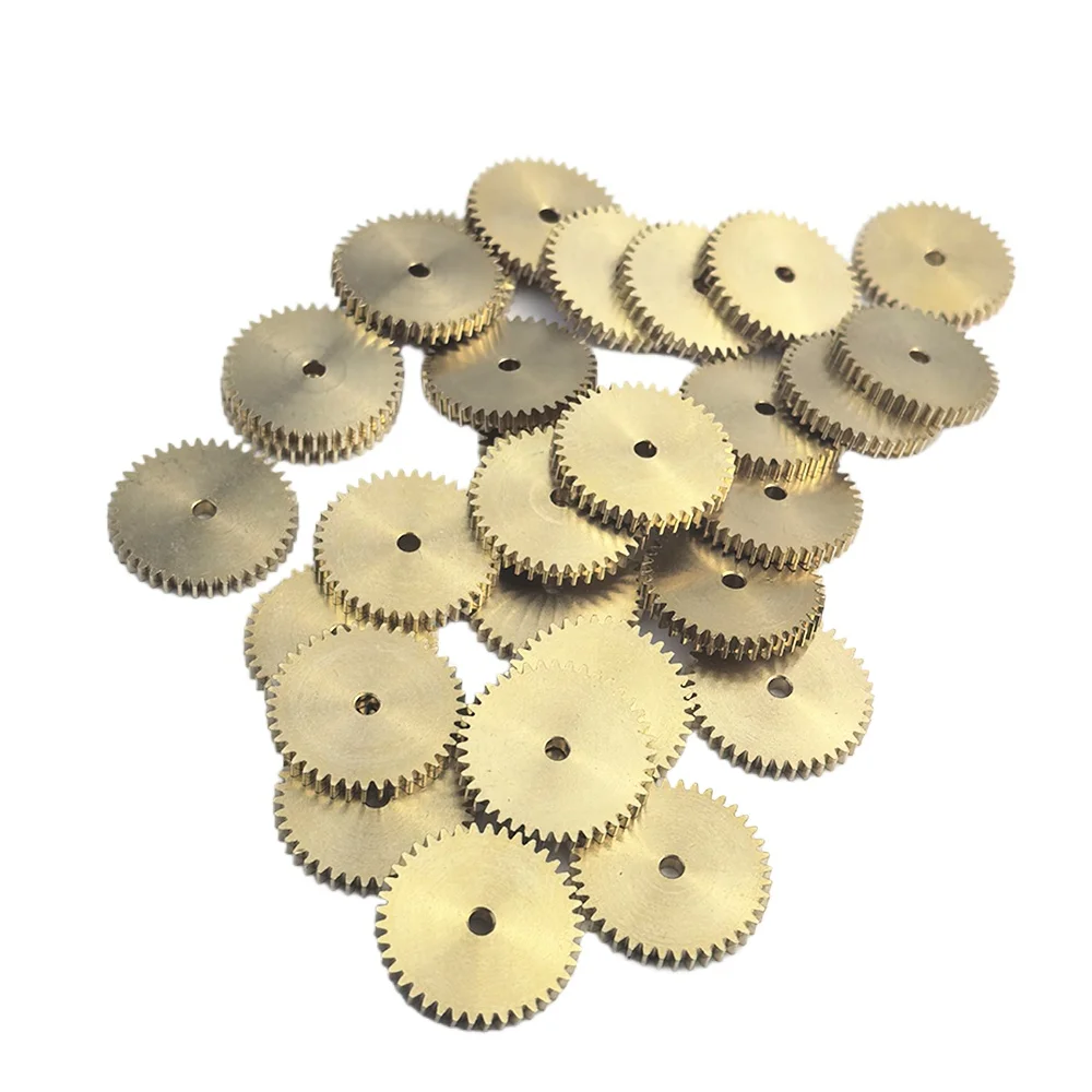 1 шт. 0,4 м модуль 24T/26T/27T/28T/30T/32T/36T/40T/50T зубья металлическая медная шестерня 1,98 мм отверстие плотно прилегает вал 2 мм