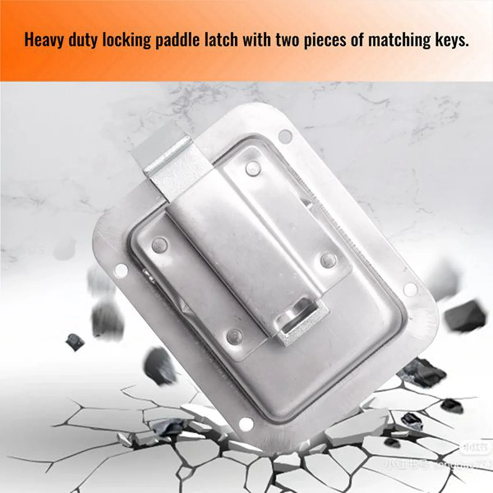 Precise 3X Paddle Slam Latch With Lock & Key Travel Trailer Lock Stainless Steel RV Door Latch Flush Mount Handle Latch