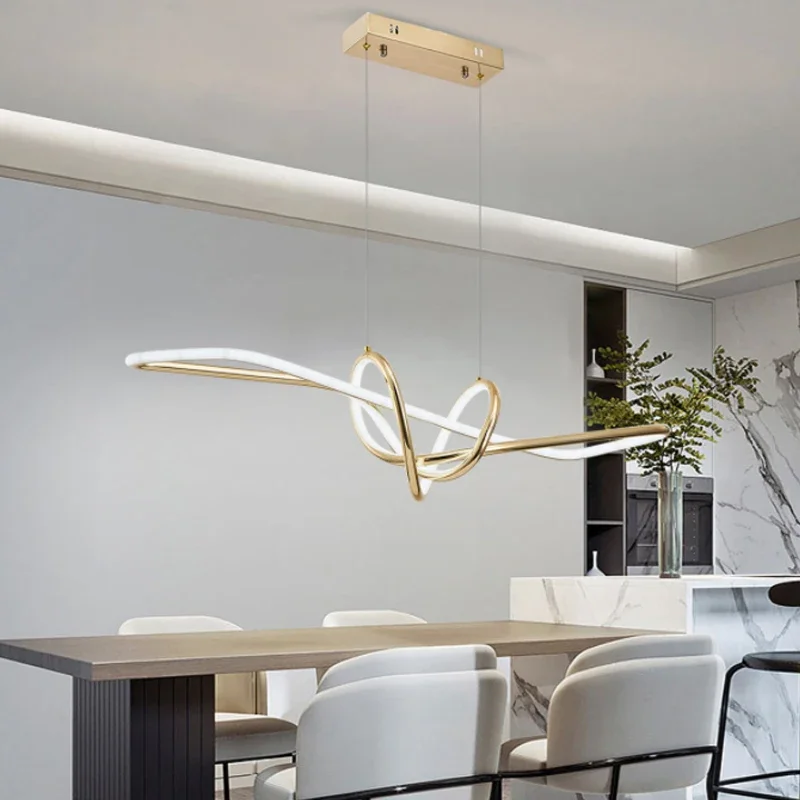 

LED Modern Pendant Lights For Dining Room Kitchen Lighting Lustre Decor Gold Chandelier Lamp Indoor Bar Hanging Lights Fixture