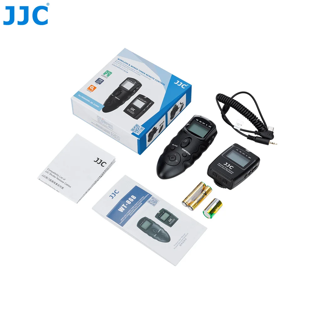 JJC DSLR Camera 100M Transmitter 2.4GHz 56 Channels RF Wireless Timer Remote Control for Panasonic LUMIX S9/G100D