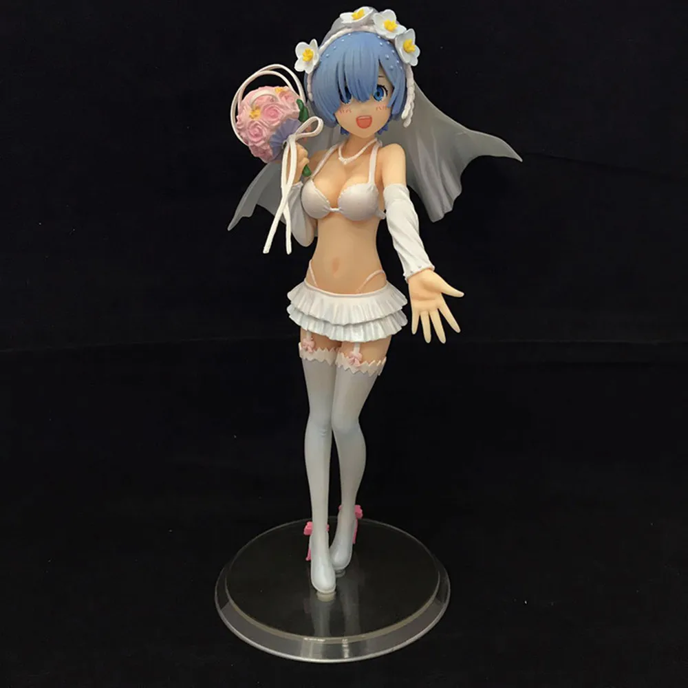 Re:Life In A Different World From Zero Rem Ram Wedding Dress Ver. Anime Figure Collectible Model Toy Ornament