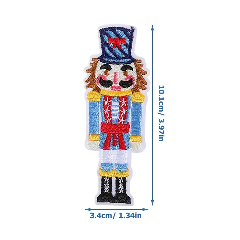 9pcs Lovely Nutcracker Embroidered Patches Diy Clothing Stickers Cloth Patches Clothing Decors