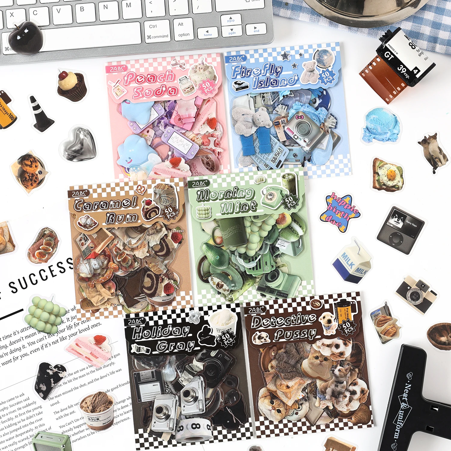 

12 упаковок/лот, утро свет, серия ужасов, милая ретро декоративная наклейка для домашних животных