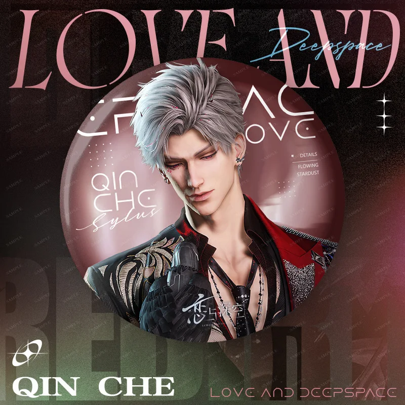 لعبة الحب والفضاء العميق نبضات القلب سيلوس أنيمي تأثيري شارة فلاش مزدوجة شعار ومضات بطاقة بروش هدية لعيد ميلاد فتاة #2