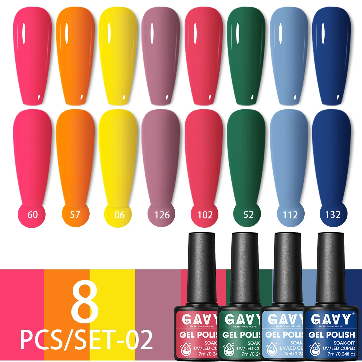 

8 sets of nail salon art kits, with compact bottles, shiny and moisturizing. They are suitable as surprise gifts for girls on sp