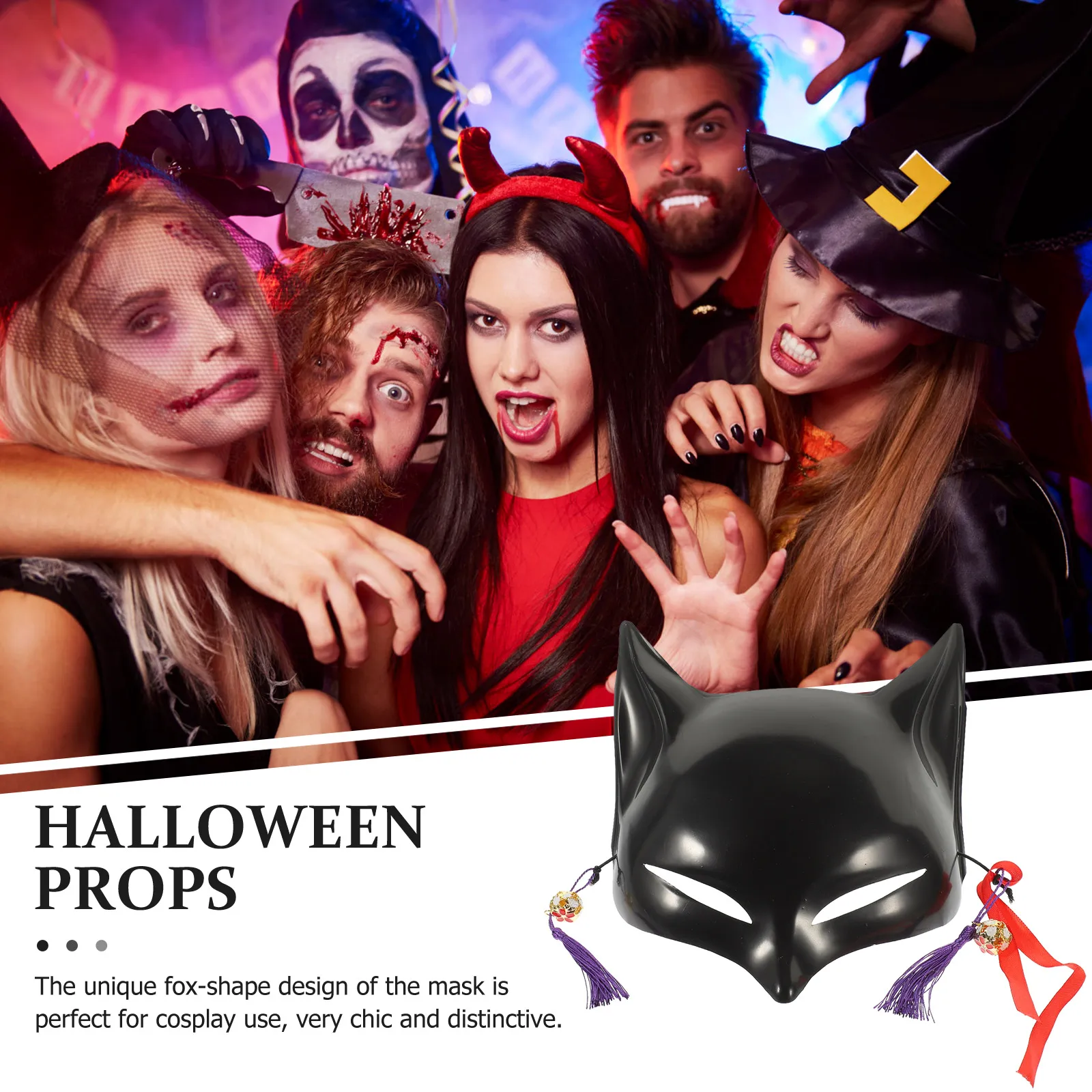 

Fox Masquerade for Women PVC Mask Facial Simulation Diy Masks Halloween Costume Cosplay