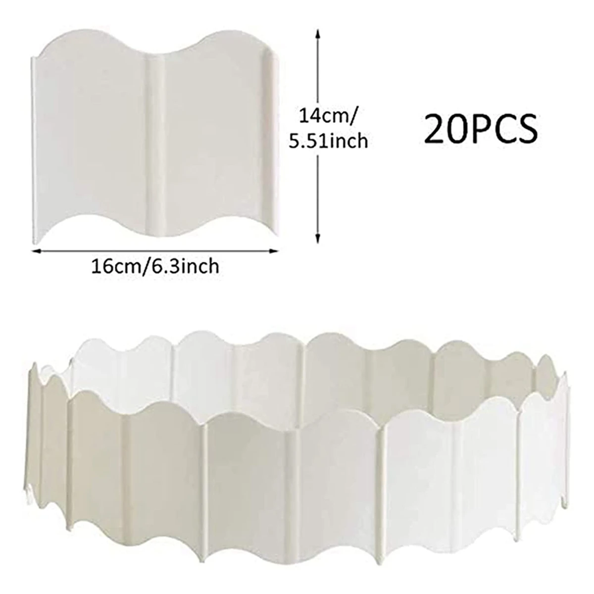 ABKJ-20Pcs Plastics Garden Edging Fence,DIY Decorative Flower Bed And Grass Garden Border,Border Edging,Plant Palisade
