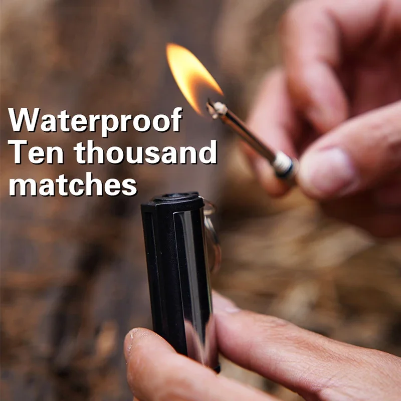 2025 Outdoor Waterproof Portable Immortal Fire Starter Match Stick Camping Waterproof Metal Outdoor Survival Tool