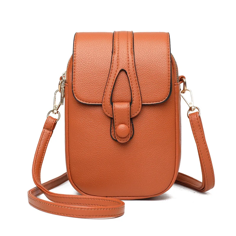 

Simple Design PU Leather Crossbody Shoulder Bags For Women Spring Retro Branded Handbags And Purses Ladies Mobile Phone