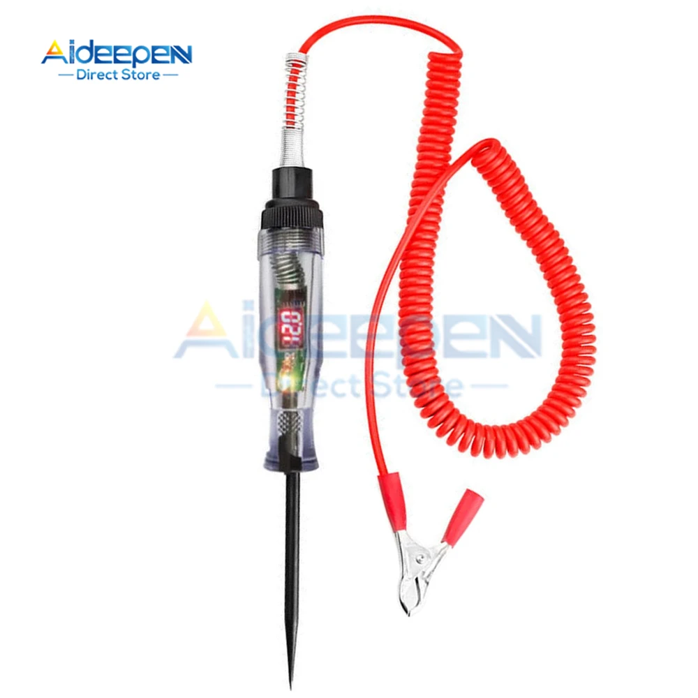 Imagem -05 - Carro Caminhão Tensão Circuito Tester Auto Diagnóstico Sonda Teste Pen Lâmpada Automóvel Polaridade Pen 3v 6v 12v 24v 36v