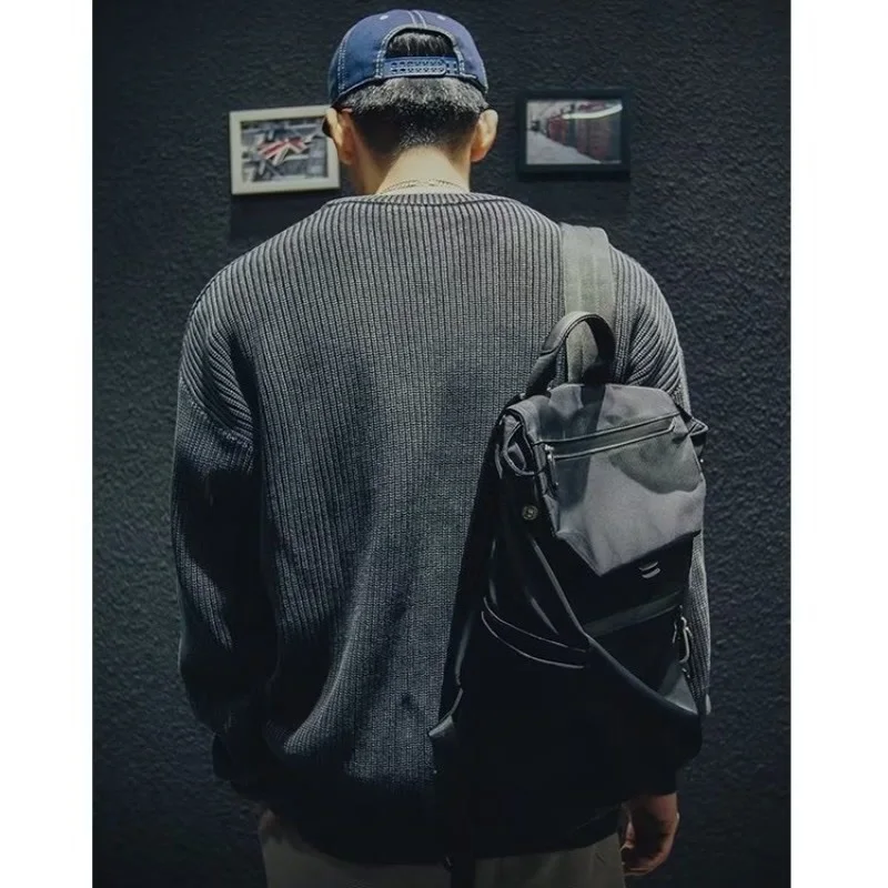 Waed محبوك سترة الرجال فضفاضة كبيرة الحجم الشتاء Thiened بسيط جولة Ne محبوك شتاء دافئ ماركة Faion عادية