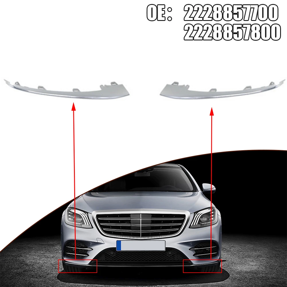 Good Effect Car Front Bumper Kit Replacement Silver 2228857700 L 2228857800 R ABS Dustproof For Benz W222 S-Class