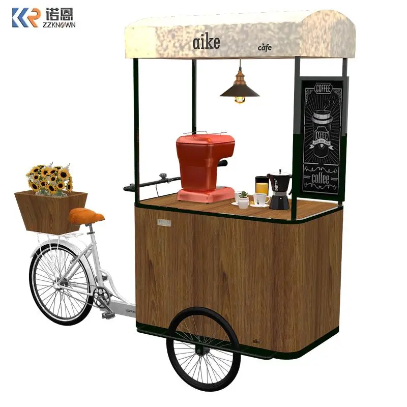 

OEM Mobile Street Food Bike CE Hot Dog Vending Cart 3 Wheel Coffee Tricycle For Sale