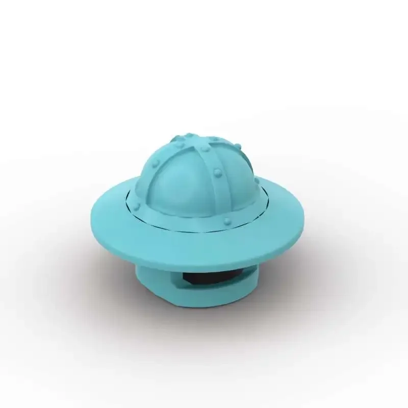 Moc 10 pçs quebra-cabeça partícula 30273 chapelaria capacete castelo blocos de construção parte com protetor queixo tijolo brinquedo crianças presente dropshipping