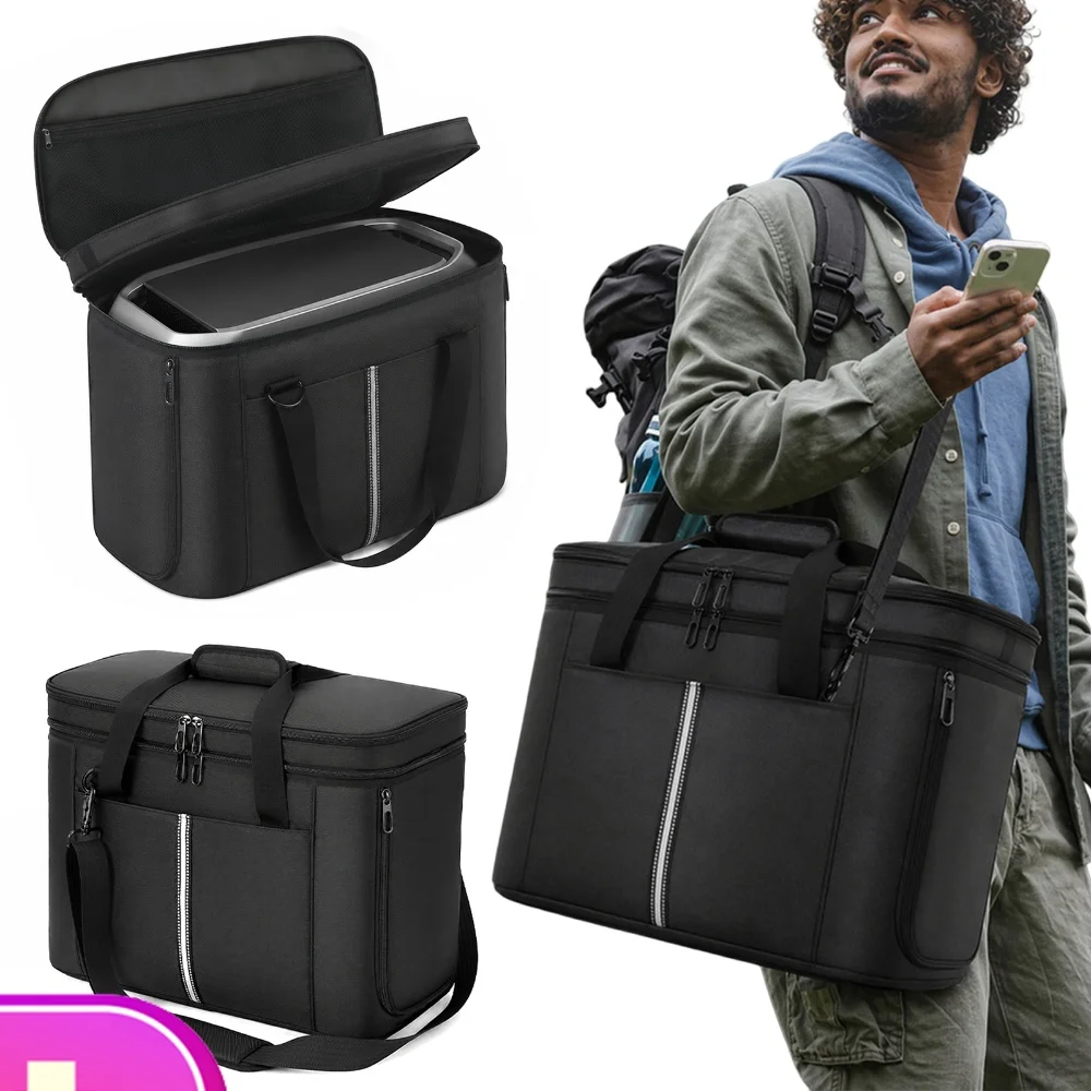 Waterproof Power Station Carry Bag for Ecoflow Delta 3 Max Or Max Plus Crossbody Travel Bag for Road Trip & Emergency