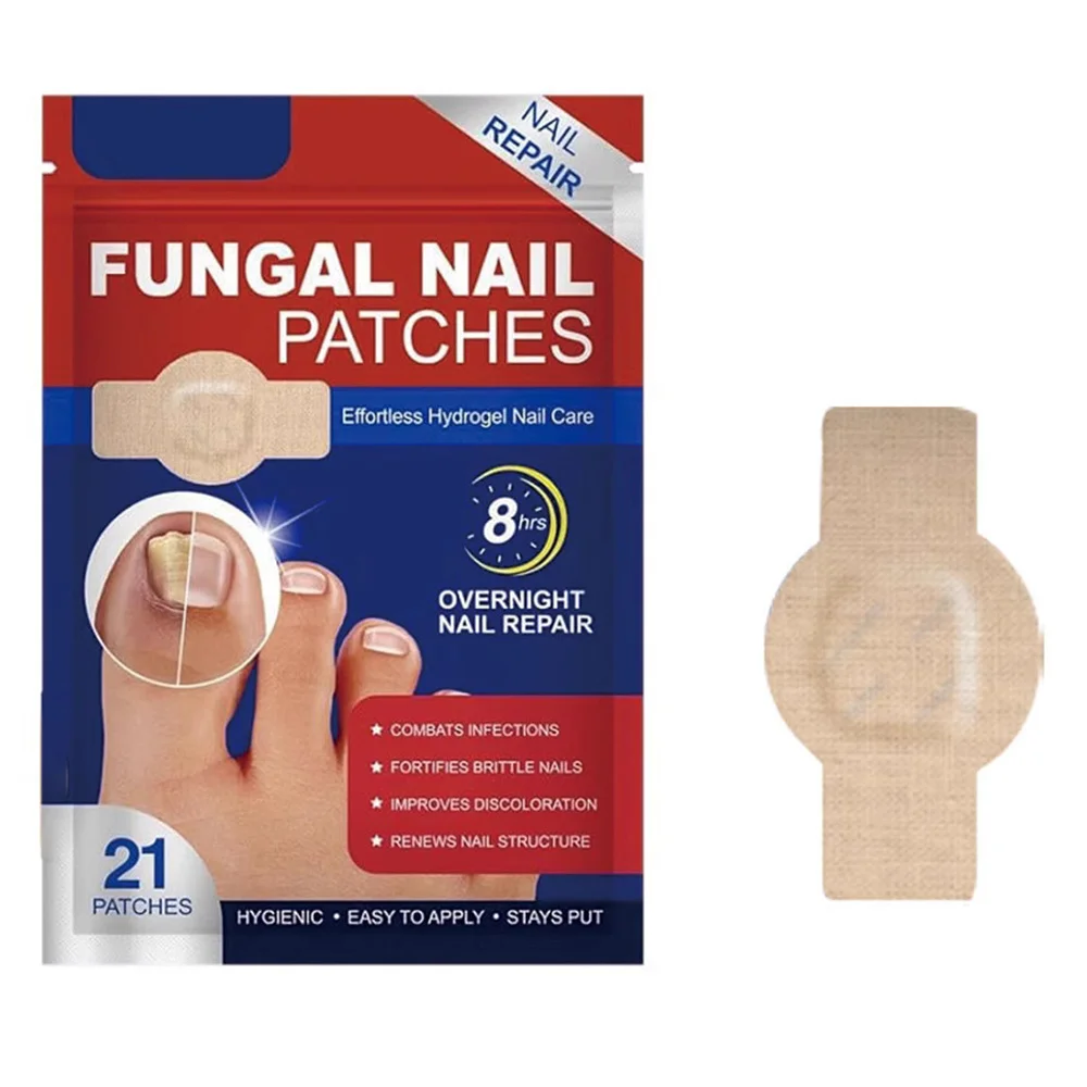 21pcs Waterproof Nail Fungus Patch Ingrown Toenail Correction Sticker Damaged Gray Nail Repair Care Feet Tools