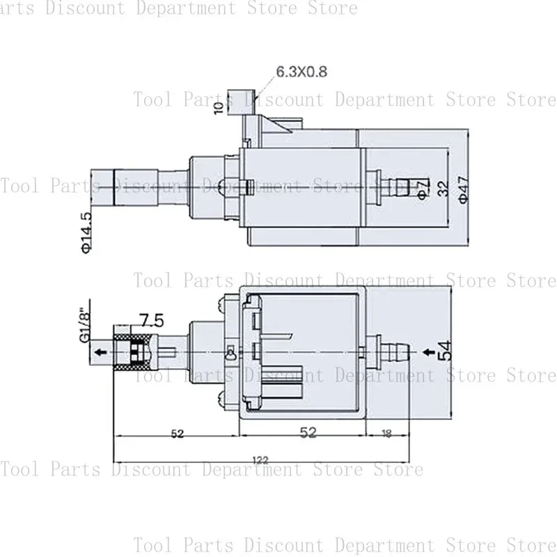 Jiayin JYPC-5 AC 220V - 240V 9Bar 45W Bomba Eletromagnética Limpador de Café de Alta Pressão Ferro Quente Autoescorvante