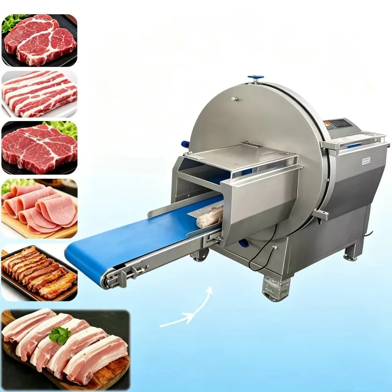 Meat Slicer Automatic Commercial High Speed Horizontal Cutter Sausage Cheese Steak Bacon Ham Slicer Customized