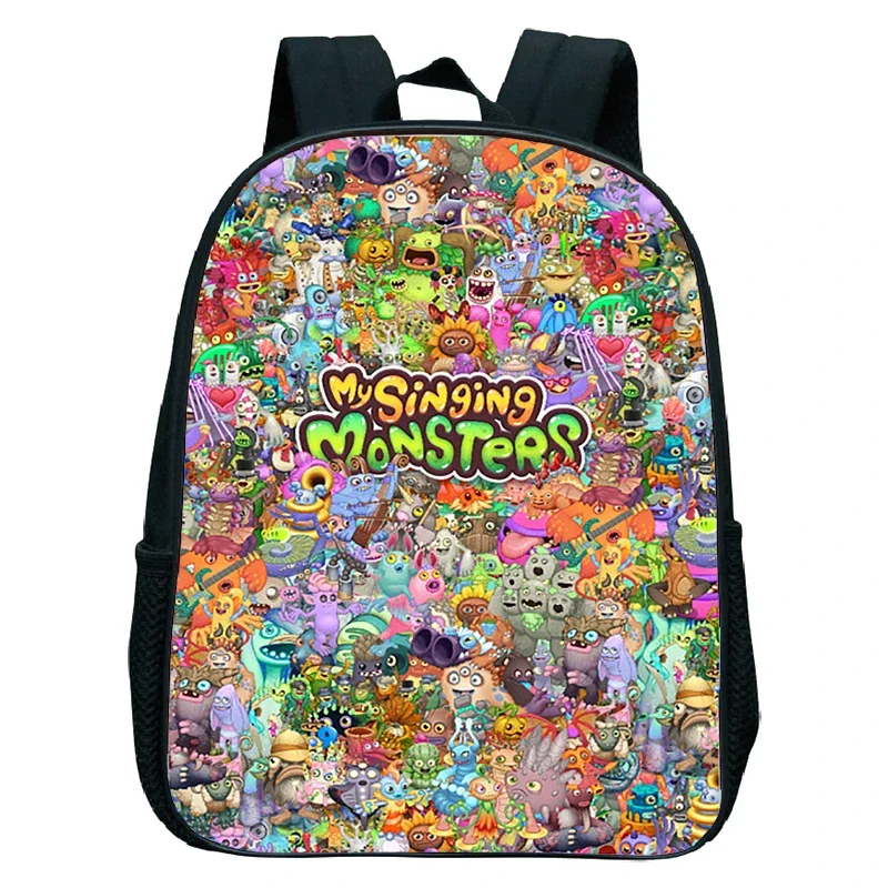 

Kids Cartoon Print Kindergarten Bag My Singing Monsters Backpack Boys Girls School Bags 12 Inch Lightweight Backpack Toddler Bag