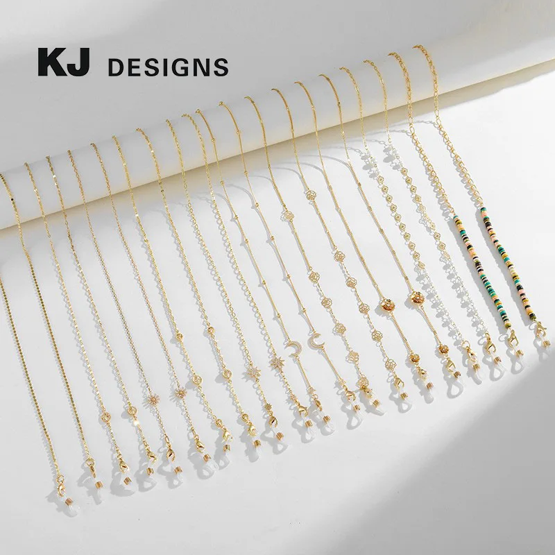 Kenjie Multifunctional Glasses Chain Women's Copper Inlaid Zirconium Fashion Temperament Mask Chain Wireless Headphones Anti-Los