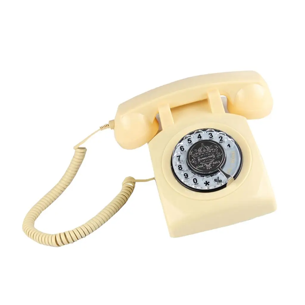 Retro Rotary Dial Phones Classic Corded Telephone Vintage Phone