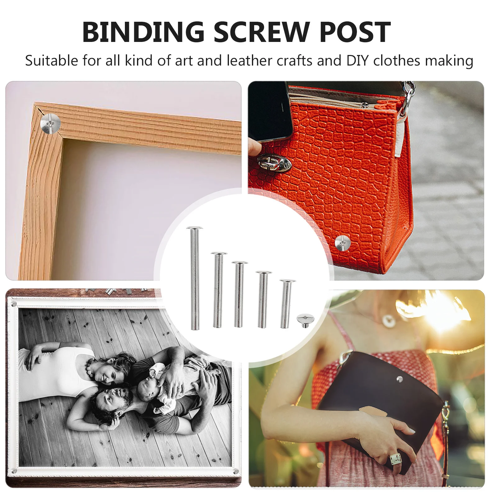 

50Sets Premium Metal Screw Posts for Crafts Scrapbooks Photo Albums Easy Installation No Burr DIY Projects