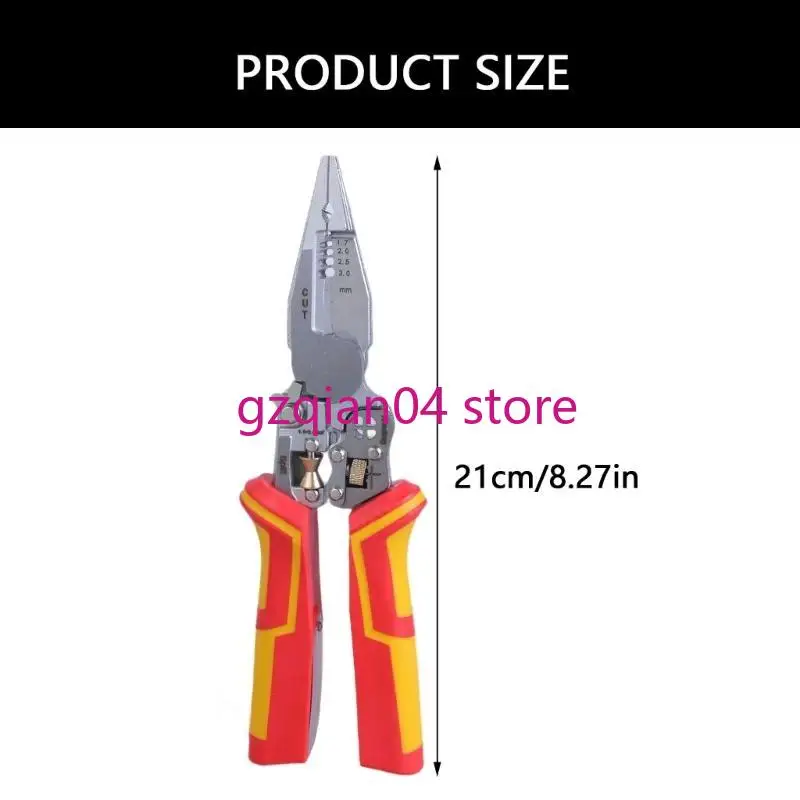 N7MD Multifonctionnel Fil Stripper Coupper Cable Cutter Pliers Professional 8-in-1