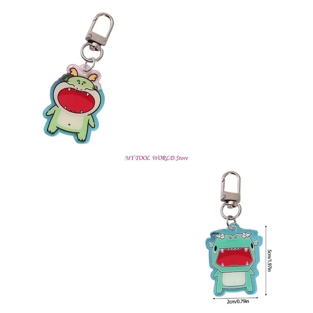 Festival Cartoon Dragon Keychains Decors User friendly Acrylic Materials Portable Gift For Students Office Worker A2BB