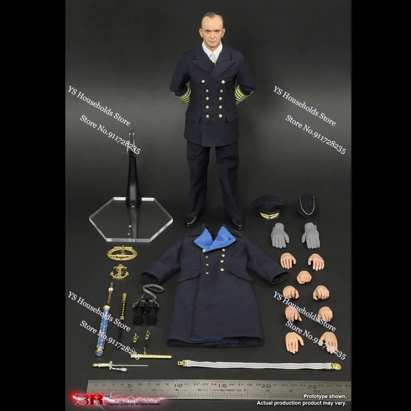 DID 3R GM654 1/6 Wojskowy Marynarski Mistrz Dowódcy Figurka Akcji Głęboki Niebieski Wiatrówka Dekoracja 12" Pełny Zestaw Żołnierza Model Prezent