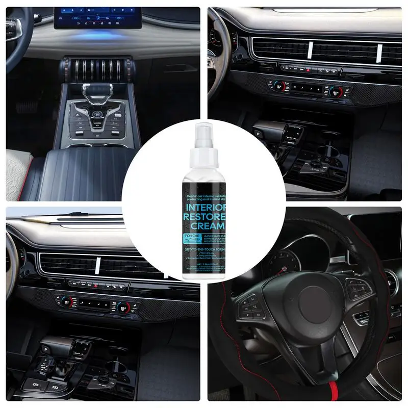 PULVERIZADOR limpiador de Interior de coche portátil, potente agente de restauración, sin daños, restaurador de vehículos, suministros de lavado de automóviles, 100ml