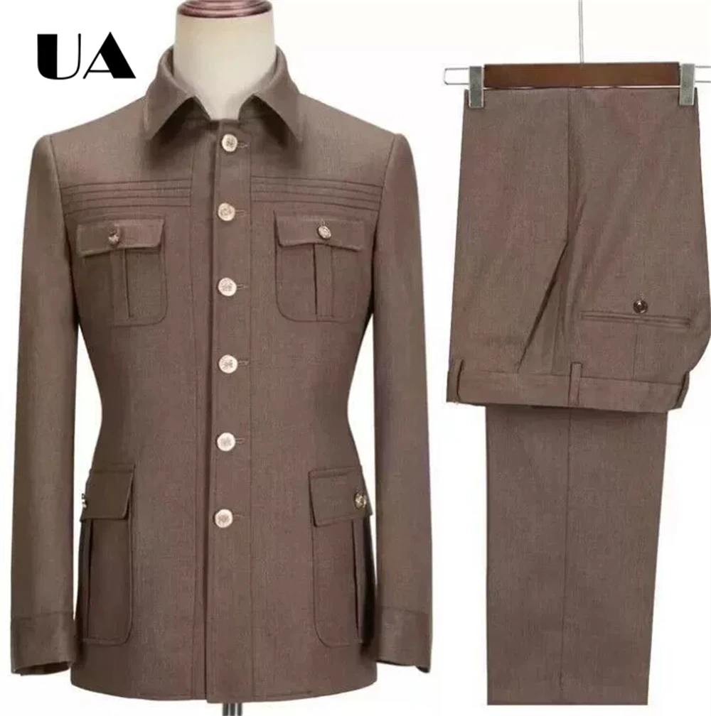 ชุดสูทสองชิ้นสำหรับงานเลี้ยง ไซส์ XXS-4XL ชุดสูทผู้ชายสำหรับงานแต่งงาน ชุดเจ้าบ่าว ชุดเพื่อนเจ้าบ่าว ชุดสูททางการมีกระเป๋า